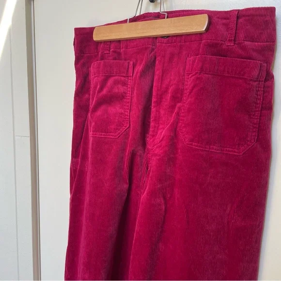 Maeve Velvet Wide-Leg Pants in Deep Purple - Picture 9 of 10